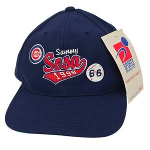 Vintage Sports Specialties Sammy Sosa 1998 Chicago Cubs 66 HR Snapback Hat Navy